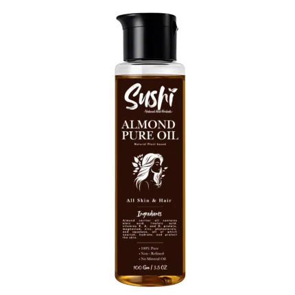 Sushi 100% Pure Almond Oil – Cold-Pressed, Non-Refined, Chemical-Free Oil for Strong Hair & Glowing Skin