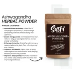 100% Natural Ashwagandha Powder by Sushi Industries ; Herbal Supplement for Stress Relief, Immunity & Stamina
