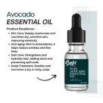 100% Pure Avocado Essential Oil by Sushi Industries ; Cold-Pressed Oil for Hydrated Skin, Shiny Hair & Natural Nourishment