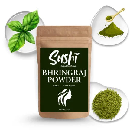 100% Natural Bhringraj Powder by Sushi Industries ; Herbal Remedy for Stronger Hair, Healthy Scalp & Reduced Hair Loss