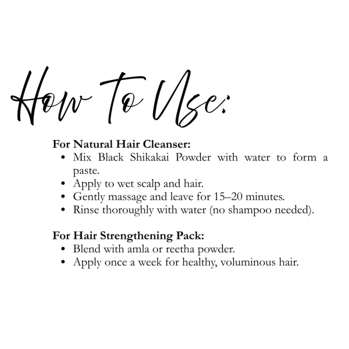100% Natural Black Shikakai Powder by Sushi Industries ; Herbal Hair Wash & Scalp Nourisher for Healthy Hair Growth