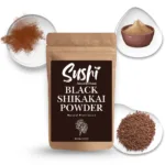 100% Natural Black Shikakai Powder by Sushi Industries ; Herbal Hair Wash & Scalp Nourisher for Healthy Hair Growth