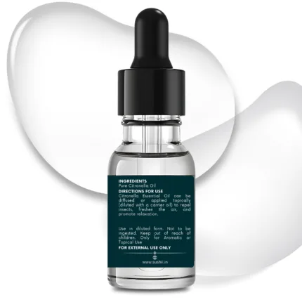100% Pure Citronella Essential Oil by Sushi Industries ; Plant-Based Mosquito Repellent & Freshening Oil for Home and Skin