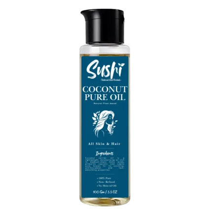 Sushi 100% Pure Coconut Oil – Cold-Pressed, Non-Refined, Chemical-Free Oil for Skin, Hair & Scalp Care