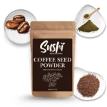 100% Natural Coffee Seed Powder by Sushi Industries ; Herbal Scrub Ingredient for Glowing Skin & Firm Texture