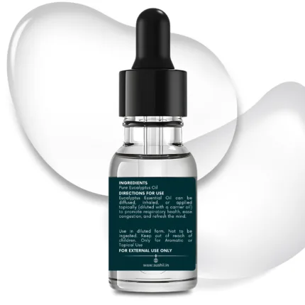 100% Pure Eucalyptus (Nilgiri) Essential Oil by Sushi Industries ; Steam-Distilled Herbal Oil for Respiratory Support & Muscle Relief