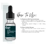 100% Pure Eucalyptus (Nilgiri) Essential Oil by Sushi Industries ; Steam-Distilled Herbal Oil for Respiratory Support & Muscle Relief