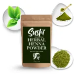 100% Herbal Henna Powder by Sushi Industries ; Ayurvedic Hair Dye with Amla, Bhringraj & Shikakai ; Natural Hair Color & Care