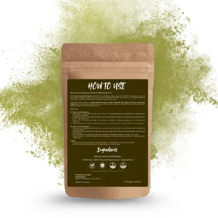100% Natural Lemon Peel Powder by Sushi Industries ; Herbal De-Tan & Skin Lightening Powder for Glowing Complexion