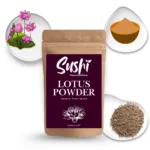 100% Natural Lotus Powder by Sushi Industries ; Herbal Flower Powder for Skin Brightening & Youthful Complexion