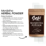 100% Natural Manjistha Powder by Sushi Industries ; Herbal Skin Detox & Complexion Enhancer for Radiant Glow