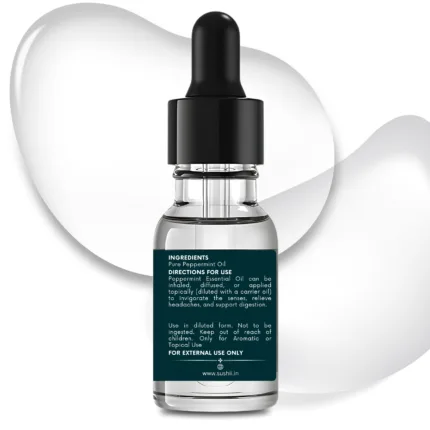 100% Pure Peppermint Essential Oil by Sushi Industries ; Invigorating Herbal Oil for Headache Relief, Energy Boost & Skin Cooling