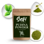 100% Natural Pudina (Mint) Powder by Sushi Industries ; Herbal Cooling Remedy for Skin Irritation & Scalp Care