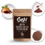 100% Natural Red Shikakai Powder by Sushi Industries ; Herbal Shampoo Alternative for Hair Growth & Scalp Health
