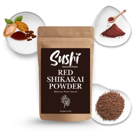 100% Natural Red Shikakai Powder by Sushi Industries ; Herbal Shampoo Alternative for Hair Growth & Scalp Health