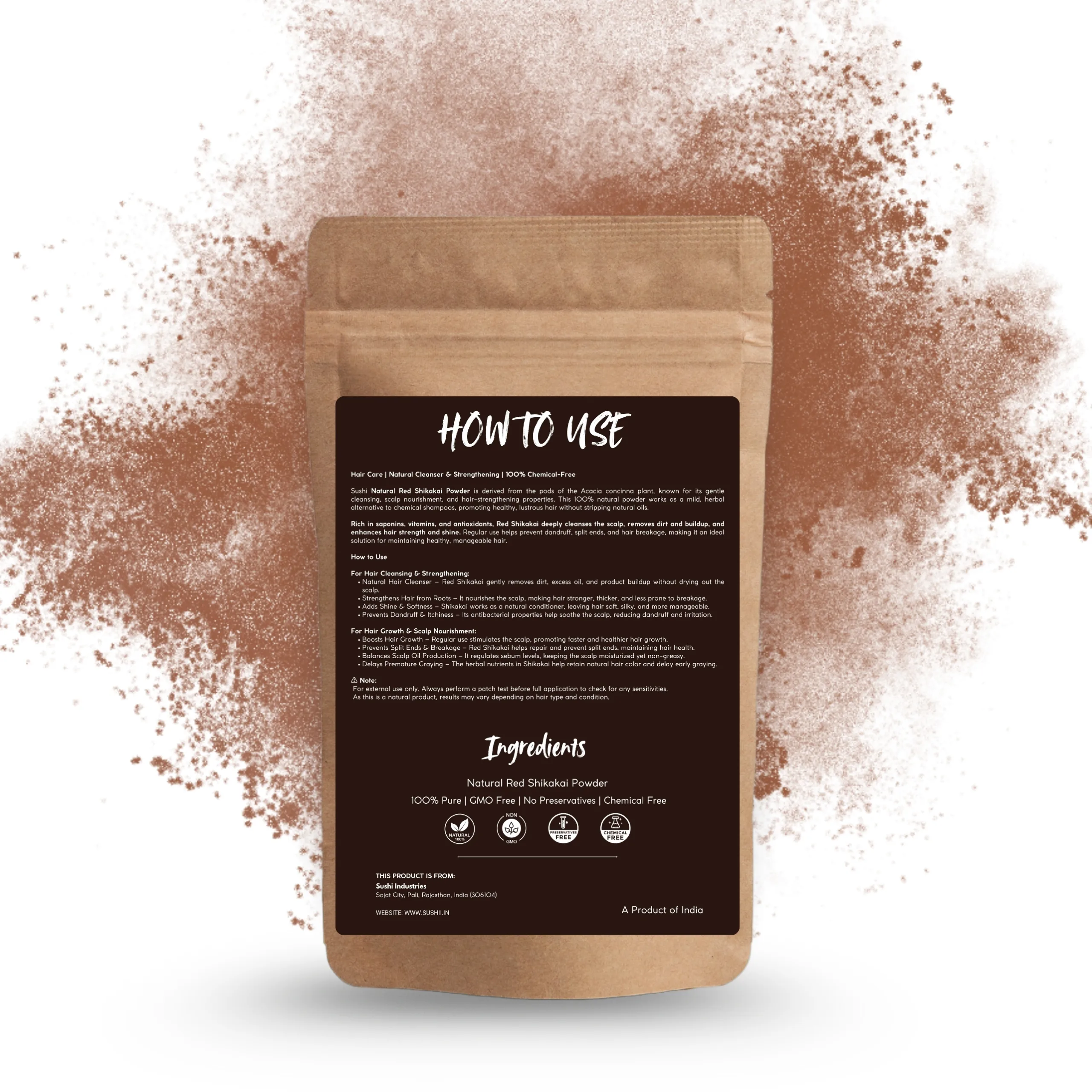 Red Shikakai Powder – The Ayurvedic Secret for Stronger Hair & Glowing Skin - Gallery Image