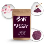 100% Natural Rose Petal Powder by Sushi Industries ; Floral Face Cleanser & Toner ; Ayurvedic Skin Softening & Brightening Powder