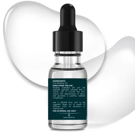 100% Pure Rosehip Essential Oil by Sushi Industries ; Herbal Face Oil for Scars, Wrinkles & Skin Repair