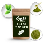100% Natural Tulsi Powder by Sushi Industries ; Herbal Cleanser for Skin & Hair ; Ayurvedic Purifying Face & Scalp Care
