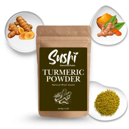 100% Natural Turmeric Powder by Sushi Industries ; Herbal Skin Brightening & Anti-Inflammatory Remedy ; Pure Haldi for Beauty & Wellness