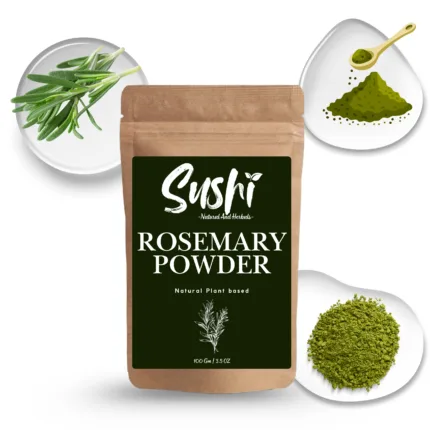 Organic rosemary leaf powder for hair care and skin health – natural herbal remedy