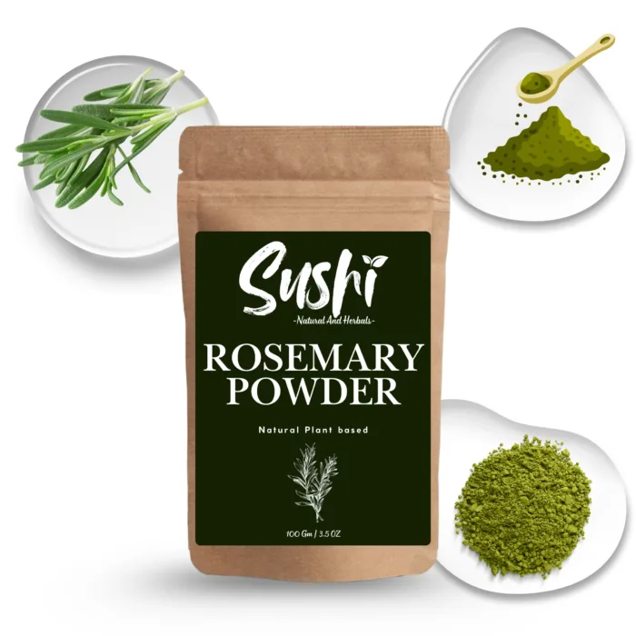 Organic rosemary leaf powder for hair care and skin health – natural herbal remedy